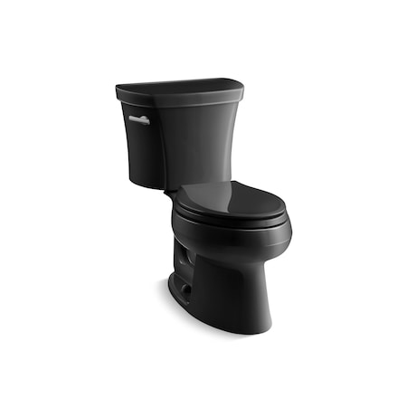 Kohler Elongated 1.28 GPF Toilet W/ 14 Rough-In, 1.28 gpf, Black 3948-7